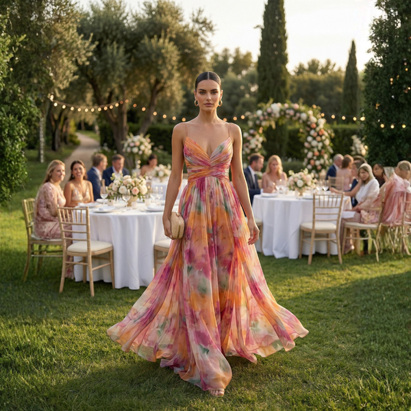 MARTINA™ | ENCANTADOR VESTIDO LARGO CON ESTAMPADO FLORAL