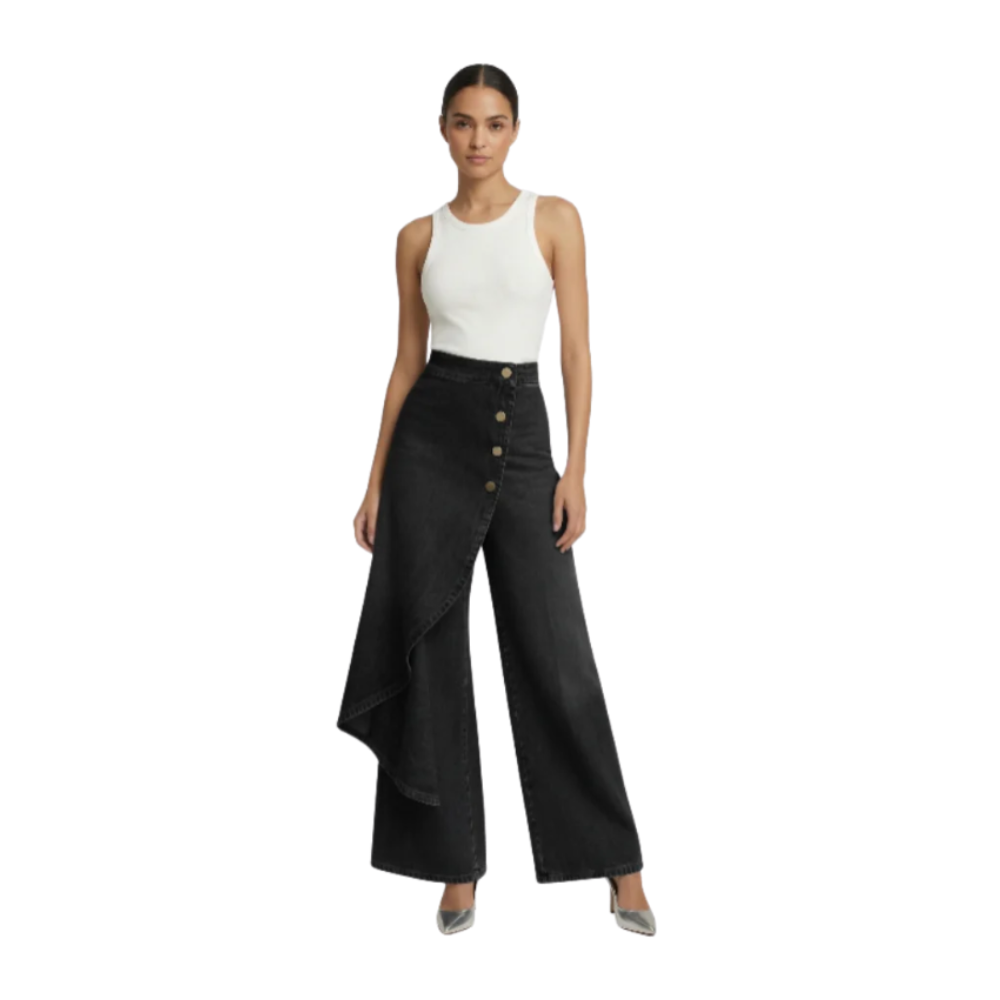 MIREYA™ | JEANS WITH RUFFLE