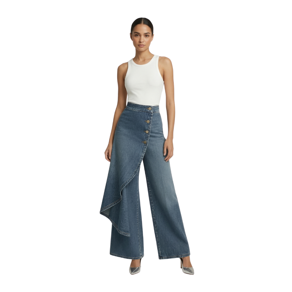 MIREYA™ | JEANS WITH RUFFLE