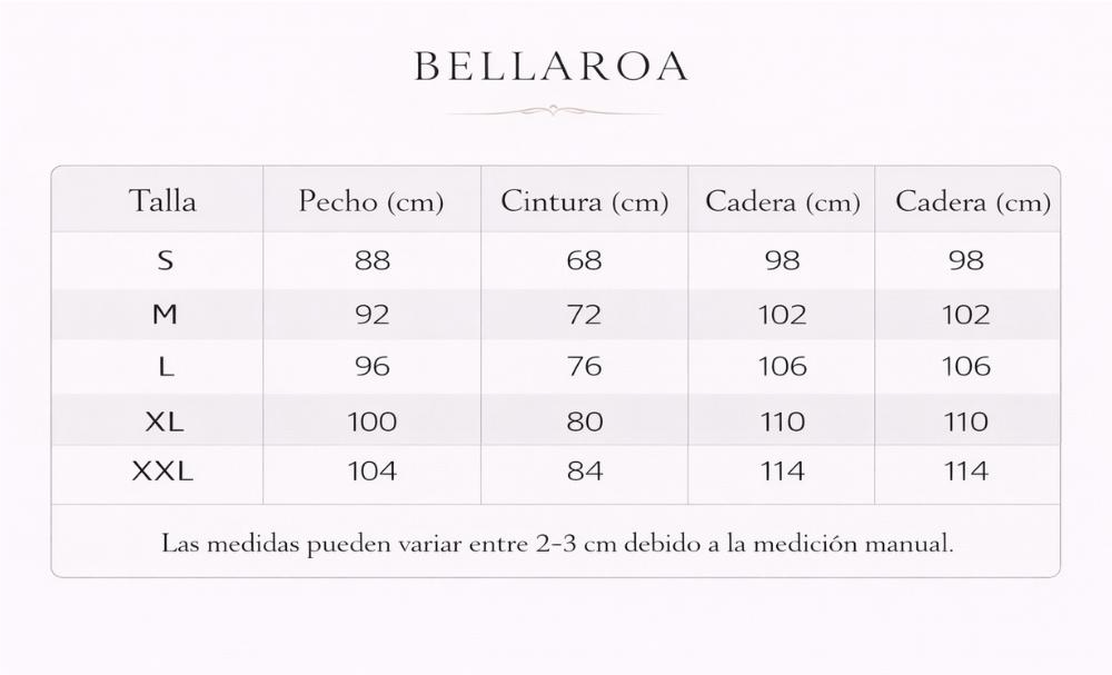 Guía de tallas ESTHER™ | HALTERNECK-KLEID MIT AQUARELL-PRINT